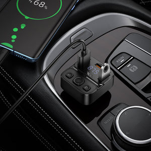 Hoco 35W Dual-Port Car Bluetooth FM Transmitter with PD20W Fast Charging