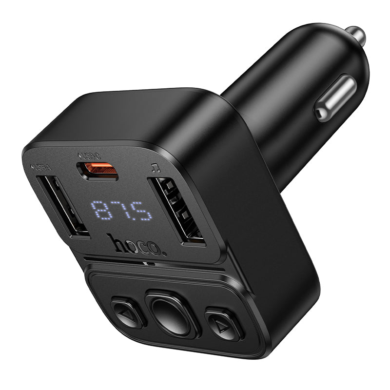 Hoco 35W Dual-Port Car Bluetooth FM Transmitter with PD20W Fast Charging