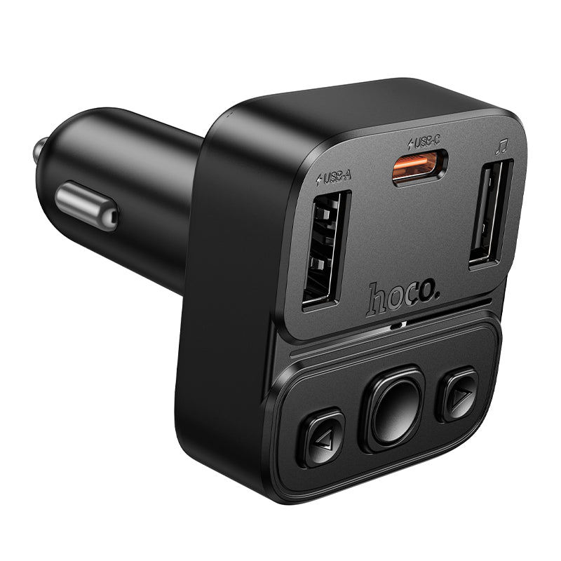 Hoco 35W Dual-Port Car Bluetooth FM Transmitter with PD20W Fast Charging