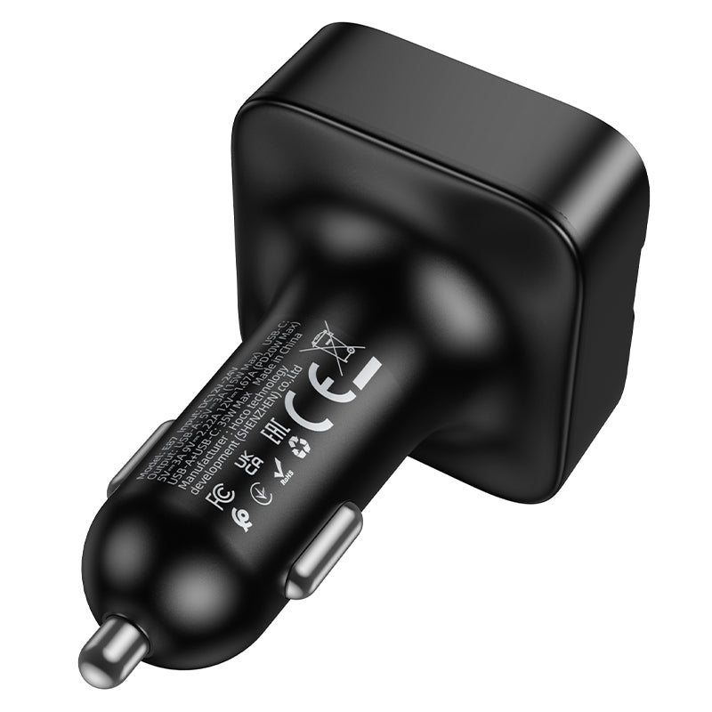 Hoco 35W Dual-Port Car Bluetooth FM Transmitter with PD20W Fast Charging