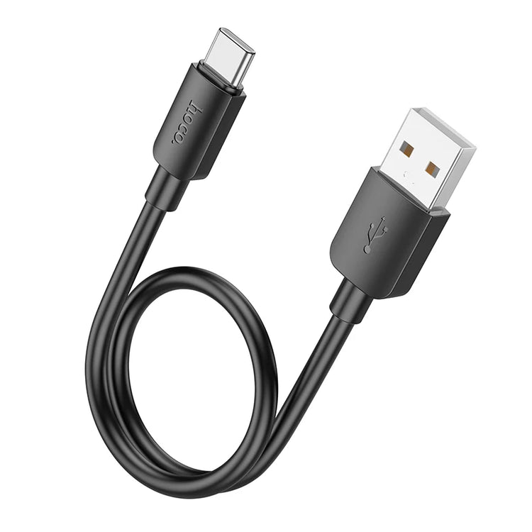 Hoco USB-C Fast Charging Data Cable with 27W Power Delivery, Compact 25cm