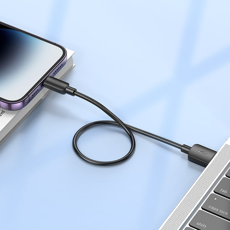 Hoco USB-C Fast Charging Data Cable with 27W Power Delivery, Compact 25cm
