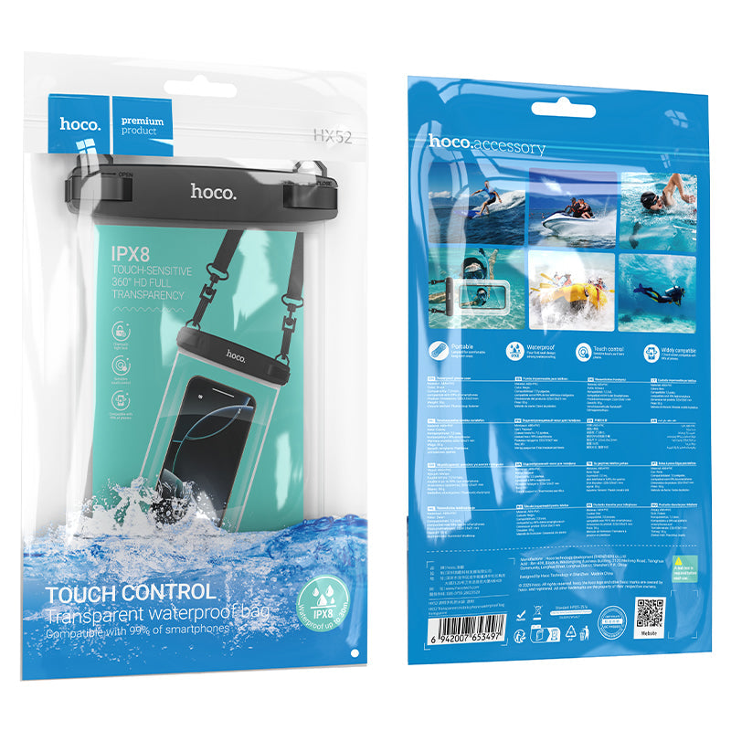 Hoco IPX8 Waterproof Phone Bag with Touchscreen-Friendly Window