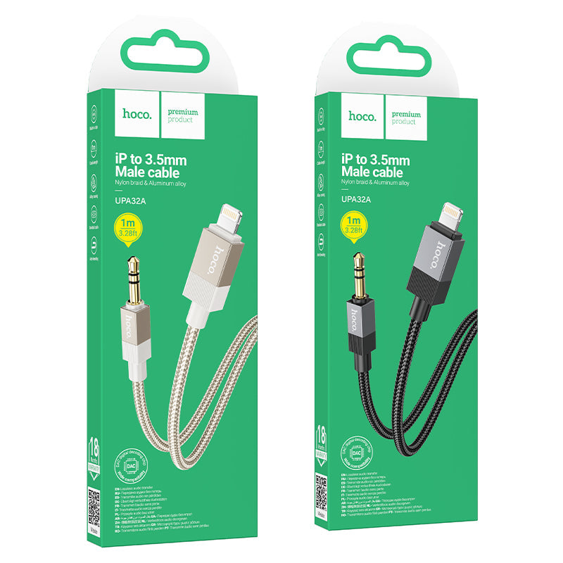 Hoco Lightning to 3.5mm Audio Cable for iPhone and iPad, MFi Certified