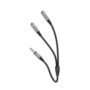 Hoco 3.5mm Splitter Audio Adapter Cable 2-in-1 Converter Male to 2 Female UPA21