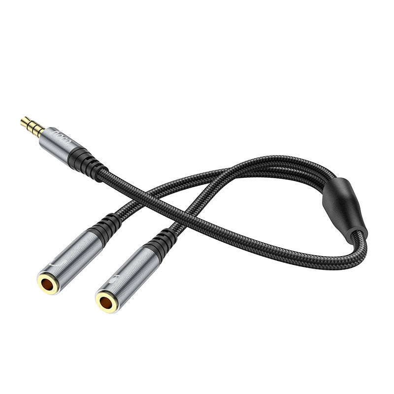 Hoco 3.5mm Splitter Audio Adapter Cable 2-in-1 Converter Male to 2 Female UPA21