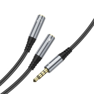 Hoco 3.5mm Splitter Audio Adapter Cable 2-in-1 Converter Male to 2 Female UPA21