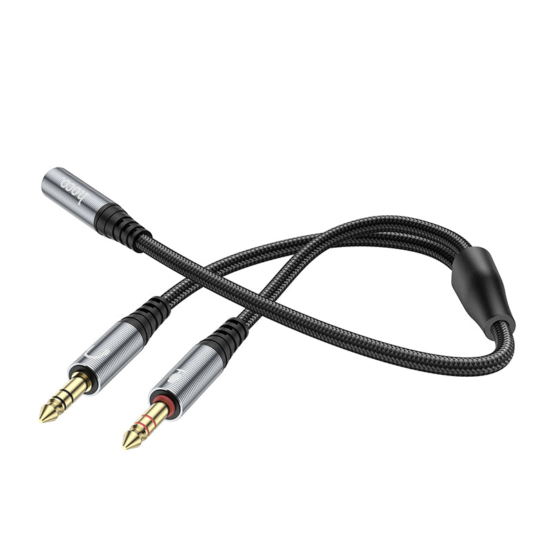 Hoco 3.5mm Splitter Audio Adapter Cable 2-in-1 Converter 2 Female to 1 Male UPA21