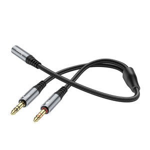 Hoco 3.5mm Splitter Audio Adapter Cable 2-in-1 Converter 2 Female to 1 Male UPA21