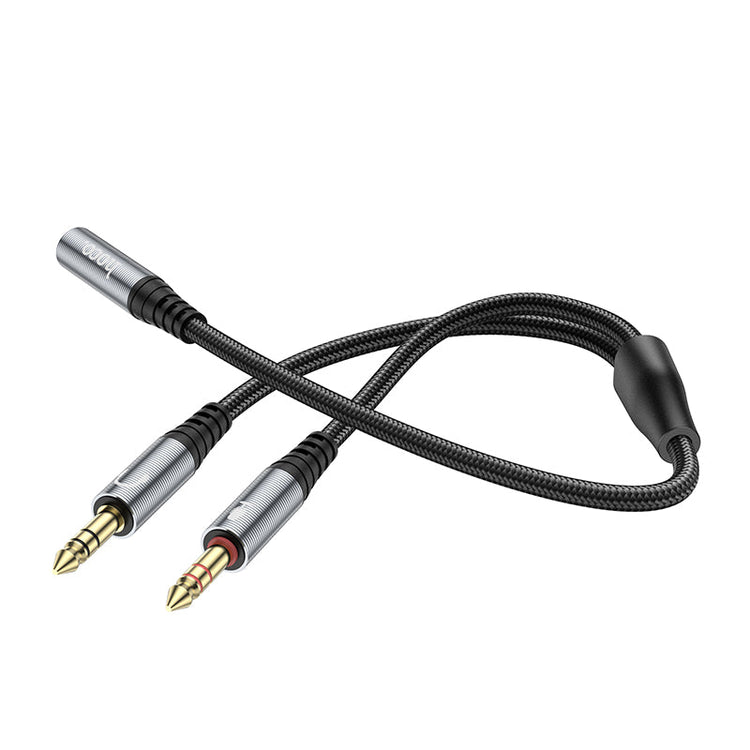 Hoco 3.5mm Splitter Audio Adapter Cable 2-in-1 Converter 2 Female to 1 Male UPA21