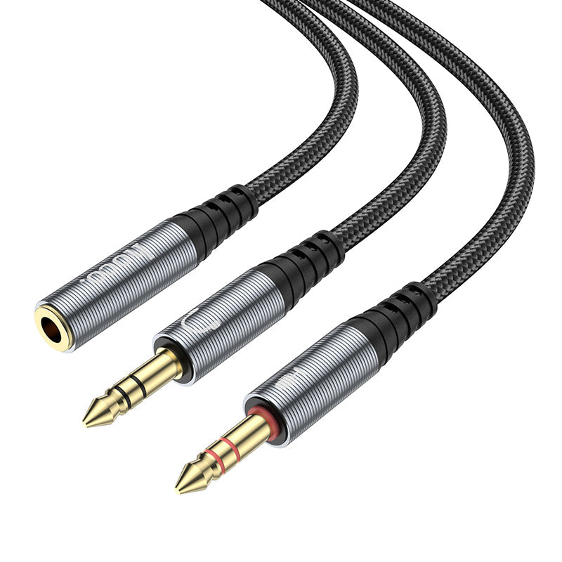 Hoco 3.5mm Splitter Audio Adapter Cable 2-in-1 Converter 2 Female to 1 Male UPA21
