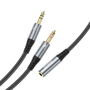 Hoco 3.5mm Splitter Audio Adapter Cable 2-in-1 Converter 2 Female to 1 Male UPA21