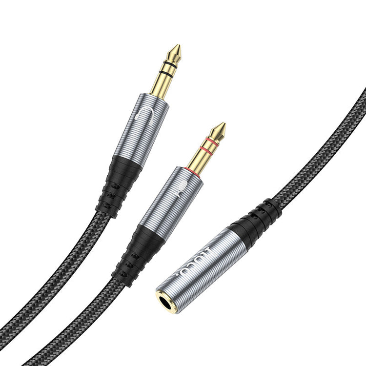 Hoco 3.5mm Splitter Audio Adapter Cable 2-in-1 Converter 2 Female to 1 Male UPA21