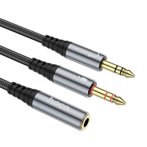 Hoco 3.5mm Splitter Audio Adapter Cable 2-in-1 Converter 2 Female to 1 Male UPA21