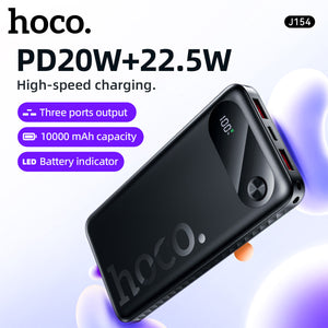 Hoco 10000mAh Slim Power Bank 22.5W + PD20W Fast Charging Portable Phone Charger