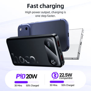 Hoco 10000mAh Slim Power Bank 22.5W + PD20W Fast Charging Portable Phone Charger