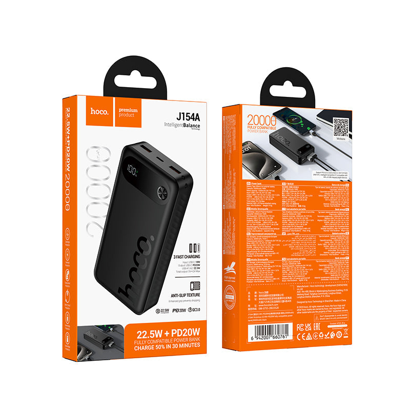 Hoco 20000mAh 22.5W PD20W Fast Charging Power Bank CCC Certified J154A
