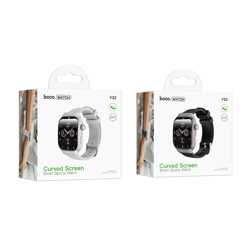 Hoco Smart Watch with Bluetooth Calling Fitness Tracker Black Y33