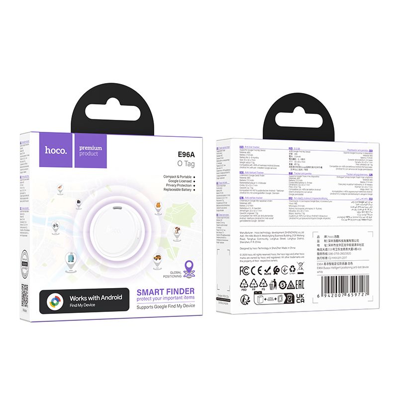 Hoco E96A Android Bluetooth Smart Tracker Key Finder Anti-Lost Device Item Locator