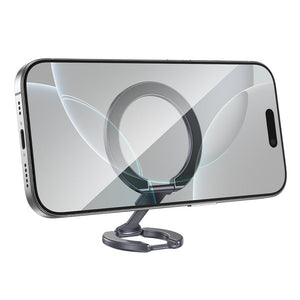 Hoco Double Sided Magnetic Phone Ring Holder Foldable Kickstand Grey GH9