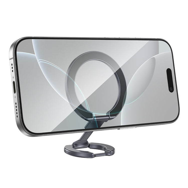 Hoco Double Sided Magnetic Phone Ring Holder Foldable Kickstand Grey GH9