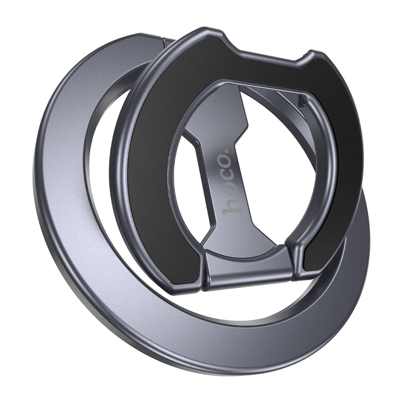 Hoco Double Sided Magnetic Phone Ring Holder Foldable Kickstand Grey GH9