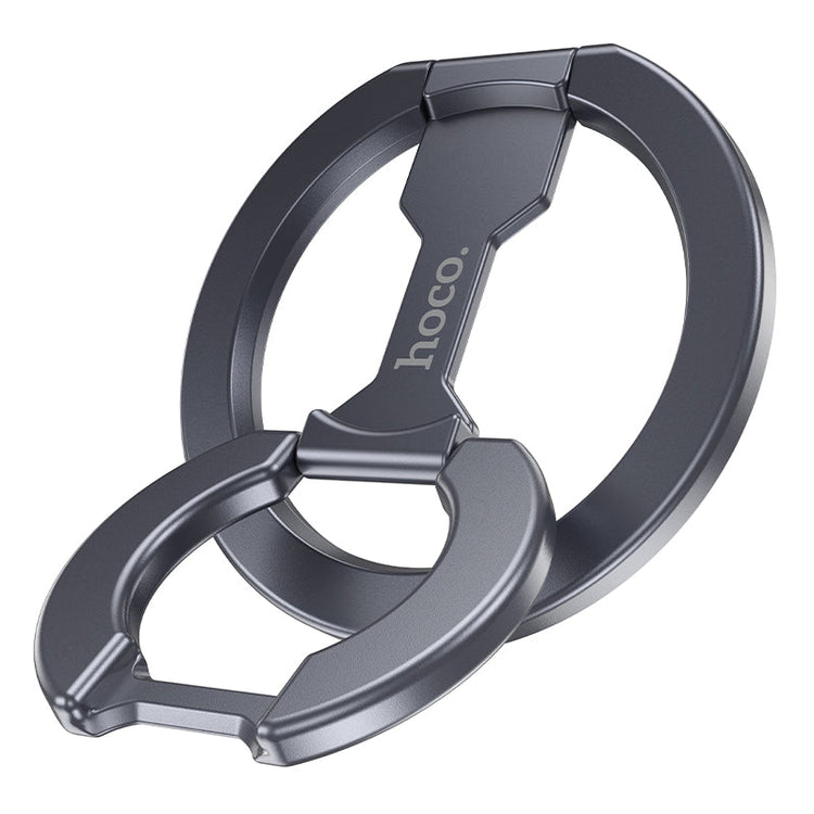 Hoco Double Sided Magnetic Phone Ring Holder Foldable Kickstand Grey GH9