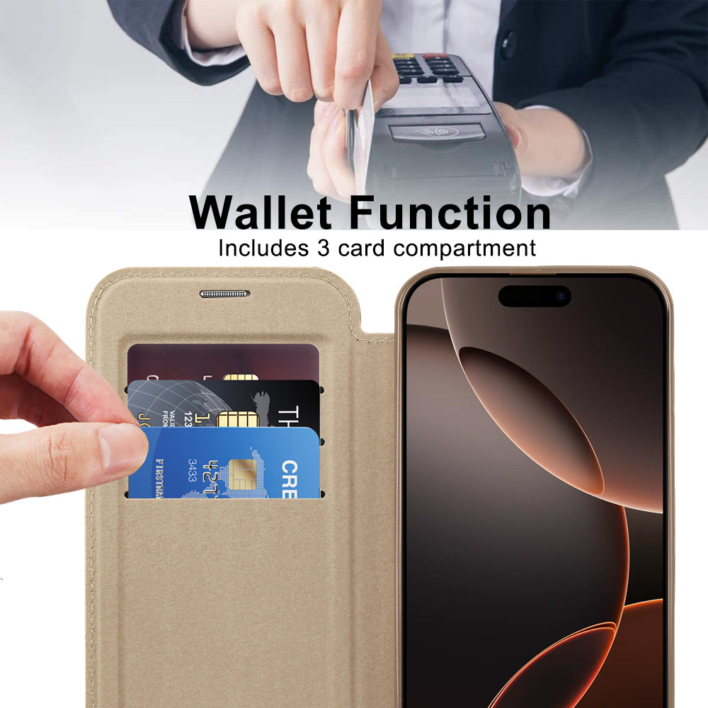 iPhone 17 Pro Blacktech Leather Lux Case MagSafe Magnetic Premium PU Leather