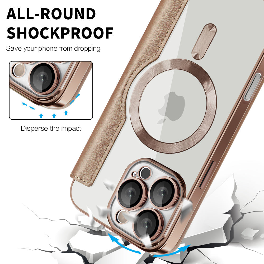 iPhone 17 Pro Blacktech Leather Lux Case MagSafe Magnetic Premium PU Leather