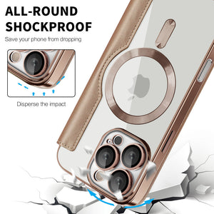 iPhone 17 Pro Blacktech Leather Lux Case MagSafe Magnetic Premium PU Leather