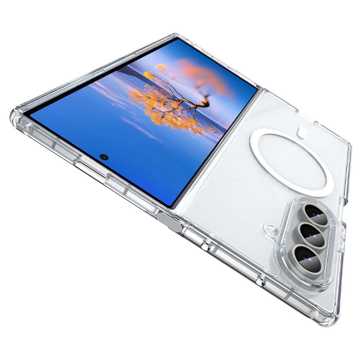 Blacktech Samsung Galaxy Z Fold 7 Magnetic Magsafe Clear Protective Case