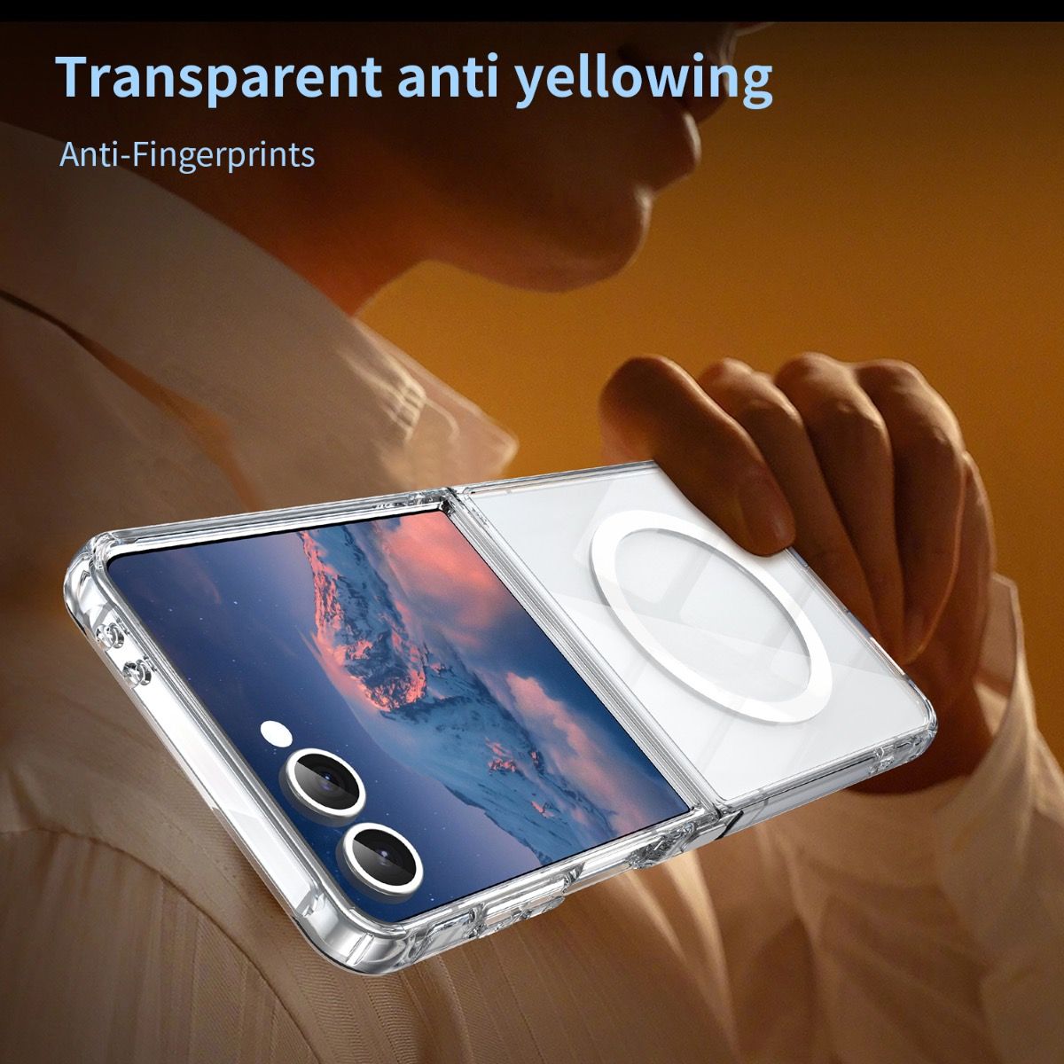 Blacktech Samsung Galaxy Z Flip 7 Magnetic Magsafe Clear Protective Case