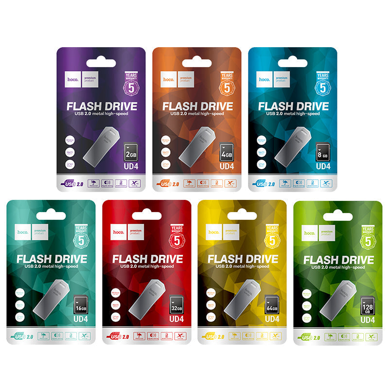 Hoco 16GB Zinc Alloy USB 2.0 Flash Drive