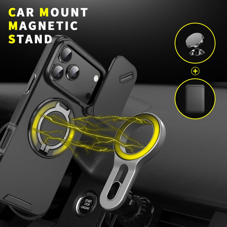 iPhone 17 Blacktech Magnetic TitanRing Armor Case