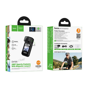 Hoco 2MP Mini Sports Action Camera with Magnetic Lanyard 180 Degree Rotation DV105