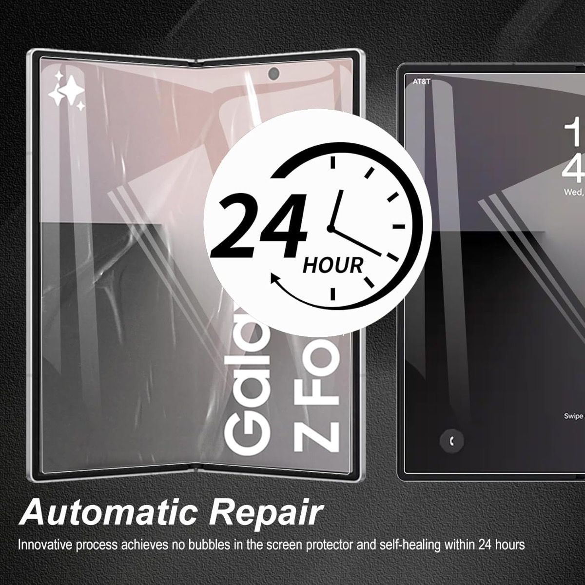 Blacktech Google Pixel 9 Pro Fold Unbreakable Self Repairing Screen Protector - Full Set