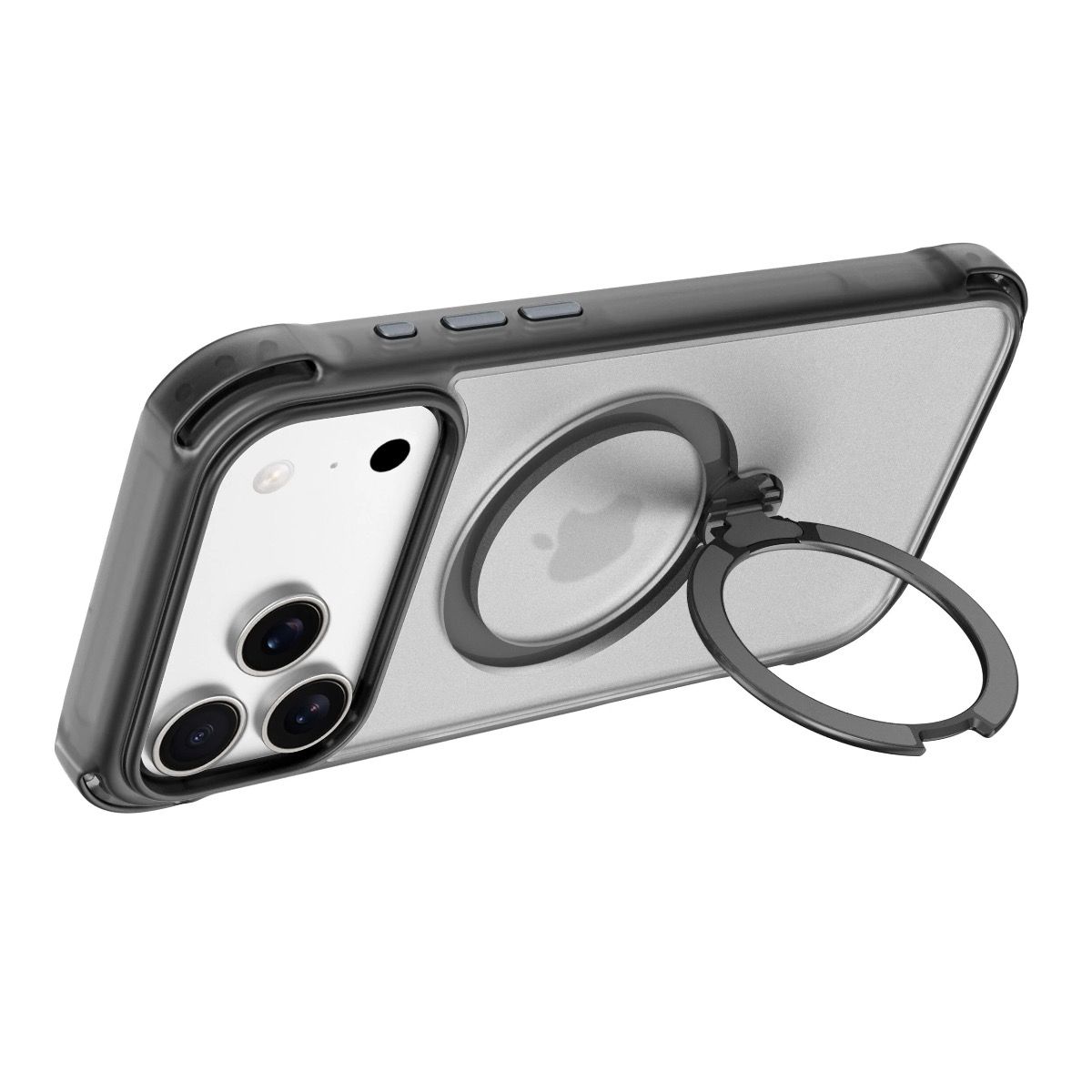Blacktech iPhone 17 Magsafe Magnetic Ring Stand Bumper Case