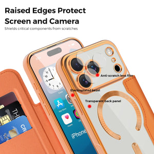 iPhone 17 Pro Blacktech Leather Lux Case MagSafe Magnetic Premium PU Leather