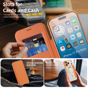 iPhone 17 Pro Max Blacktech Leather Lux Case MagSafe Magnetic Premium PU Leather