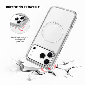 iPhone 15 Pro Blacktech Stay Clear Ring Case MagSafe Magnetic Ring Holder Grip