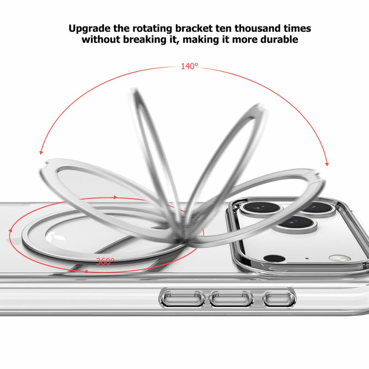 iPhone 15 Pro Blacktech Stay Clear Ring Case MagSafe Magnetic Ring Holder Grip