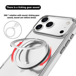 iPhone 15 Pro Max Blacktech Stay Clear Ring Case MagSafe Magnetic Ring Holder Grip