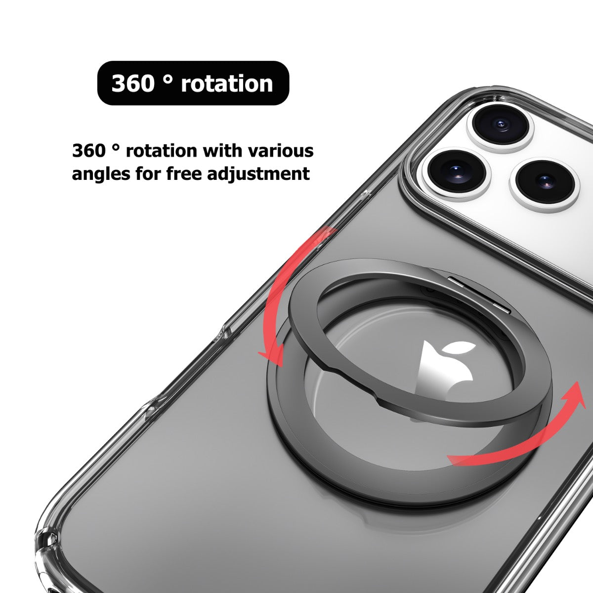 iPhone 14 Pro Blacktech Stay Black Ring Case MagSafe Magnetic Ring Holder Grip