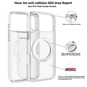 iPhone 14 Pro Max Blacktech Stay Clear Ring Case MagSafe Magnetic Ring Holder Grip