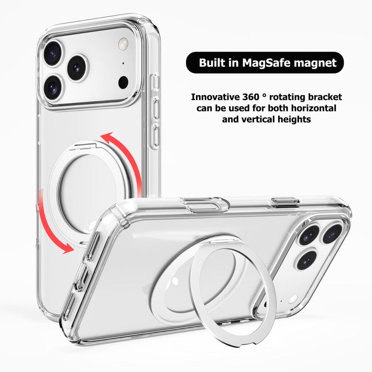 iPhone 16 Blacktech Stay Clear Ring Case MagSafe Magnetic Ring Holder Grip