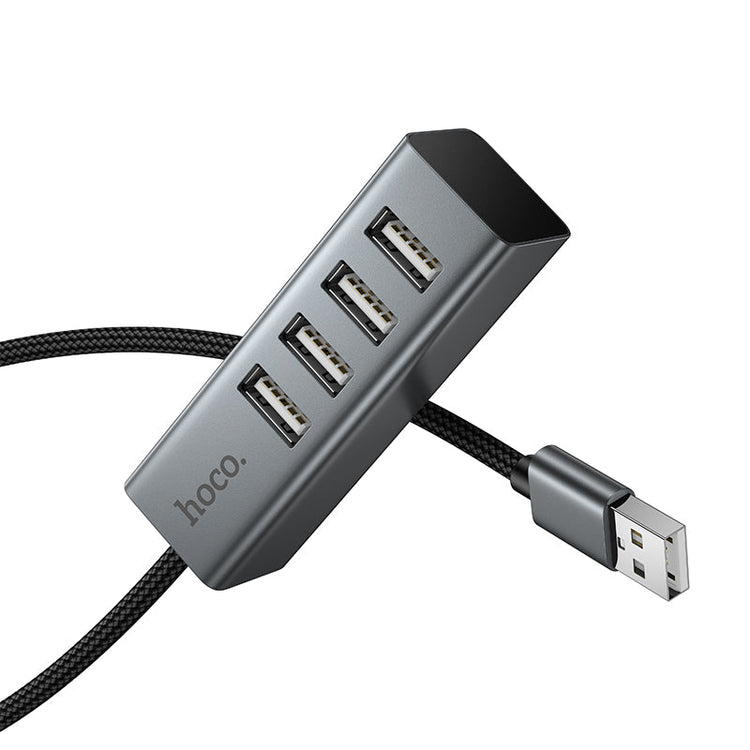 Hoco 4-in-1 USB Hub with 4x USB 2.0 Ports for Laptop, Desktop and Travel Use