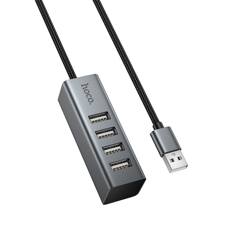 Hoco 4-in-1 USB Hub with 4x USB 2.0 Ports for Laptop, Desktop and Travel Use