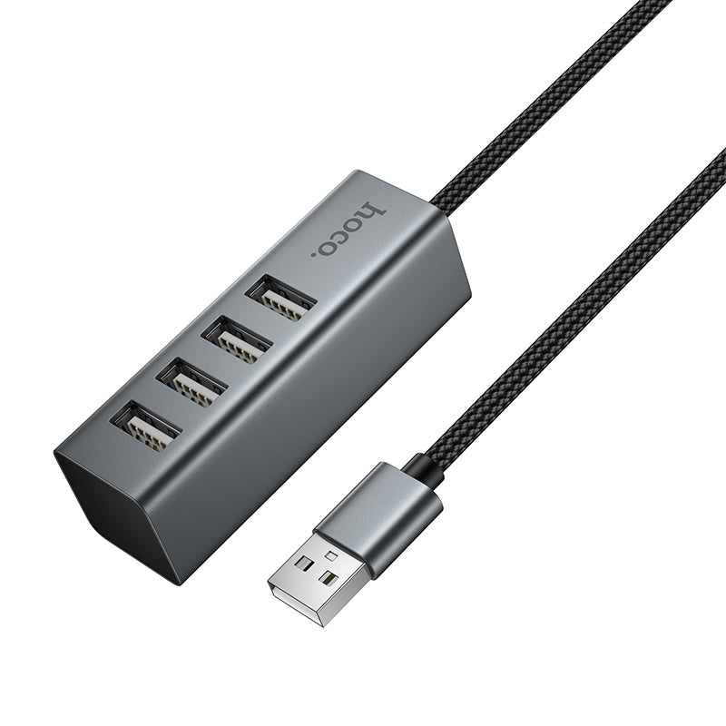 Hoco 4-in-1 USB Hub with 4x USB 2.0 Ports for Laptop, Desktop and Travel Use
