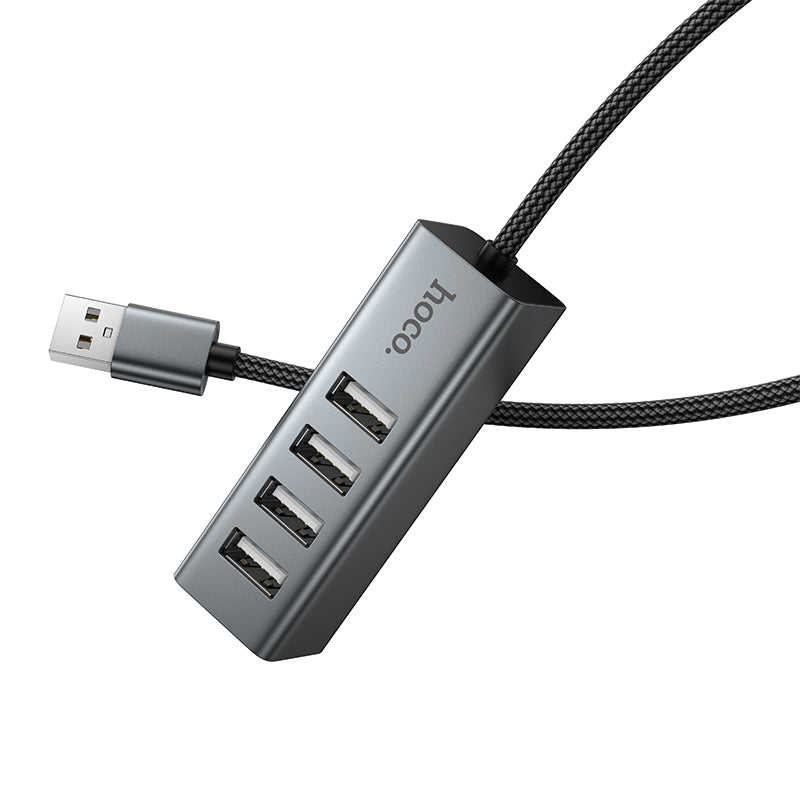 Hoco 4-in-1 USB Hub with 4x USB 2.0 Ports for Laptop, Desktop and Travel Use