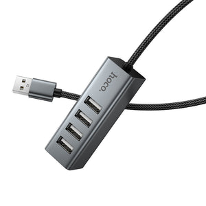 Hoco 4-in-1 USB Hub with 4x USB 2.0 Ports for Laptop, Desktop and Travel Use